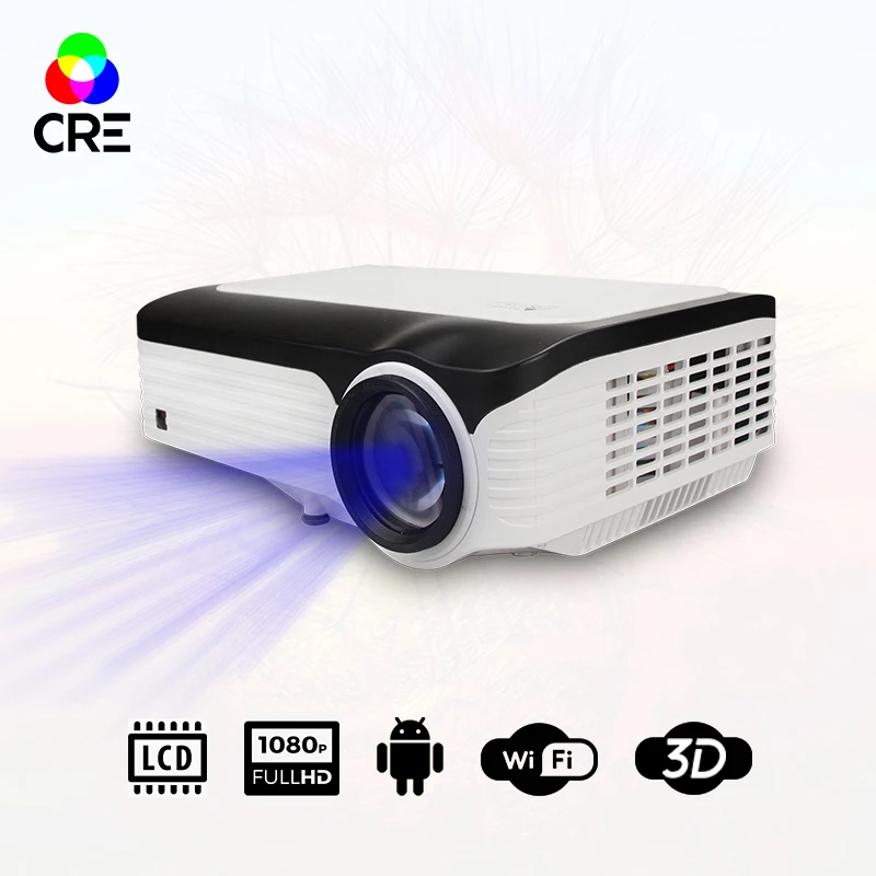 High Quality Smart Digital LED Beamer 4k Video Multimedia Portable 2kg 5000 Lumens Built-in Android Projector