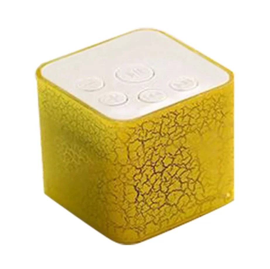 Cheapest OEM rechargeable battery car audio Crack Square Burst Pattern Portable mini Mp3 USB Player with Speaker Support card