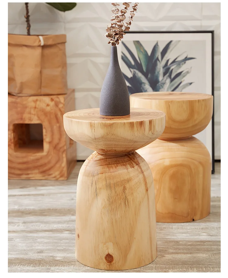 Индивидуальная ручная работа креативная деревянная круглая скамейка Американский табурет пень отель Кедр Дерево нордический стул из массива дерева