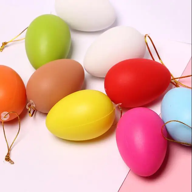 50Pcs Easter PE Foam Egg DIY Craft Painted Artificial Bird Pigeon Eggs Happy Easter Party Decoration Kids Toy Gift Home Decor