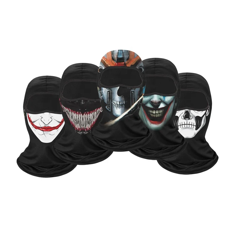 Skull Windproof Custom Full Face Cover Ski Mask One Hole Spandex Ski Mask Balaclava for Men Women Balaclava