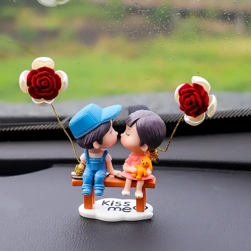 CARTOON COUPLE ACCESSORIES SUPPLIES GIFT DECORATION CENTER CONSOLE INTERIOR