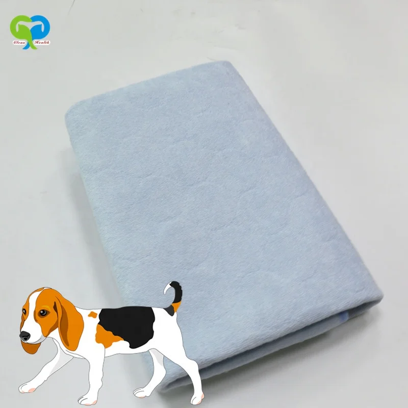 Bamboo Fiber Blue and Pink Terry Washable Dog Training Mat Dog Mat