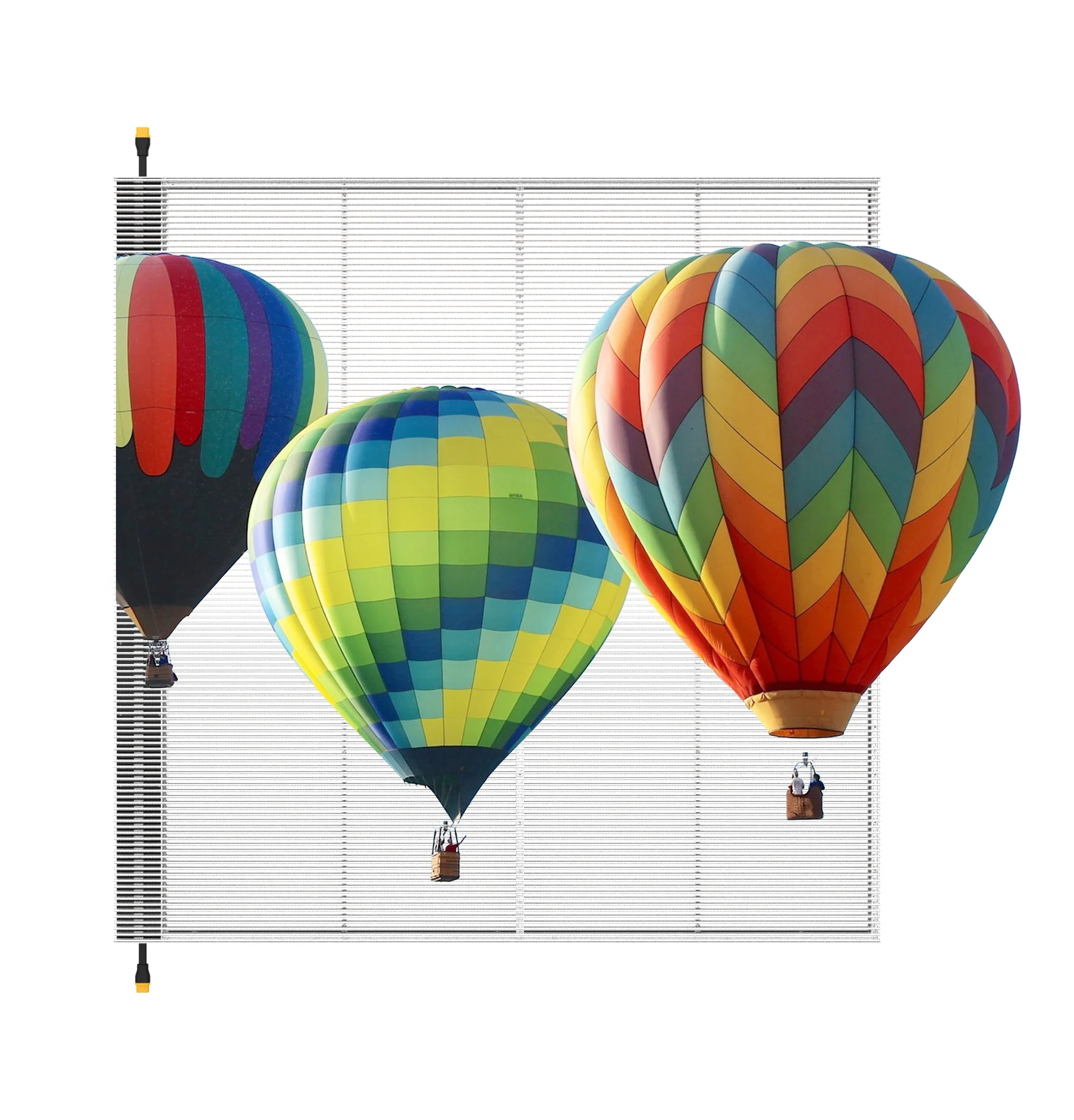 Transparent glass wall of building led display