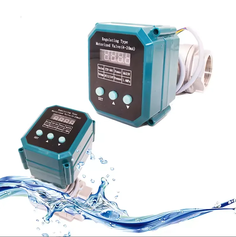 TOYI Hot DC12v 24v 2 Way Stainless Steel Motorized Ball Valve NC 4-20mA 3/4in 20mm Agricultural irrigation Control Water Valve