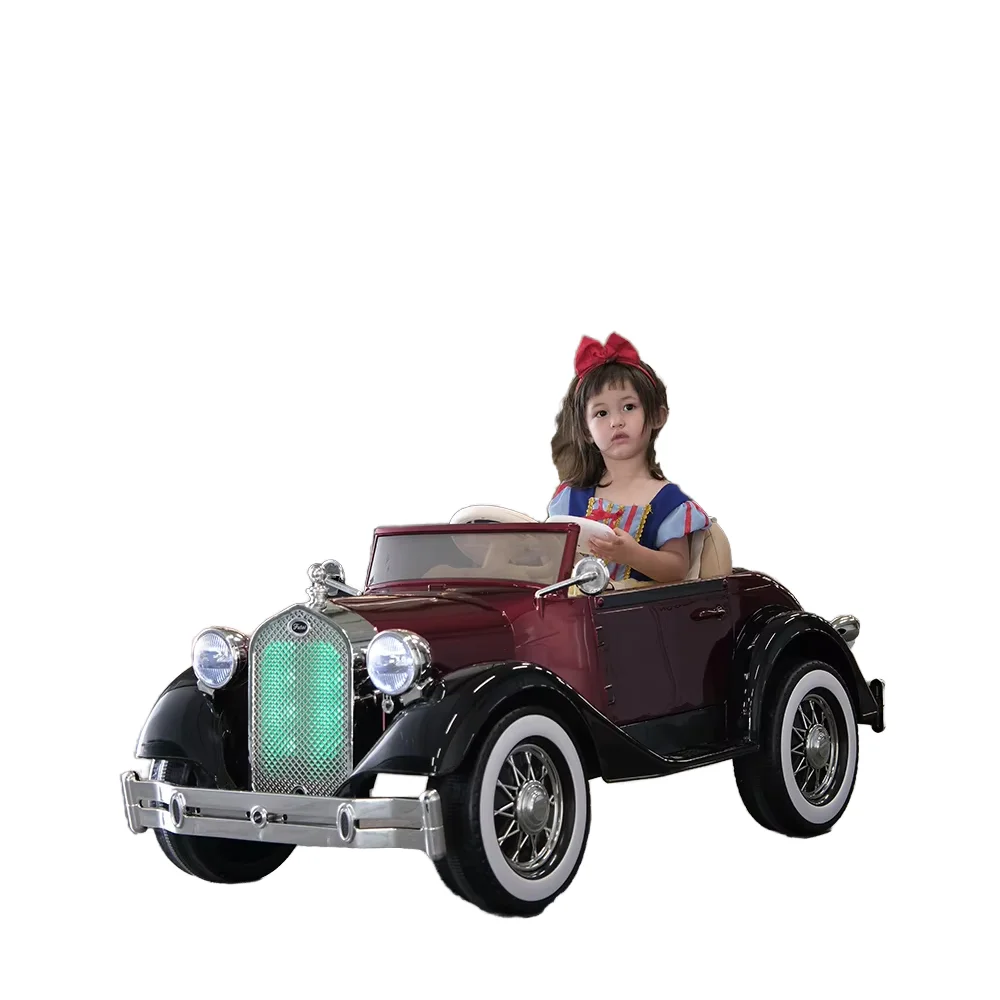 Unisex Kids Electric Classic Car Ride-On Toy Battery-Powered Plastic Toy Car for Children Aged 3-8 Years Small Wheels Cheap