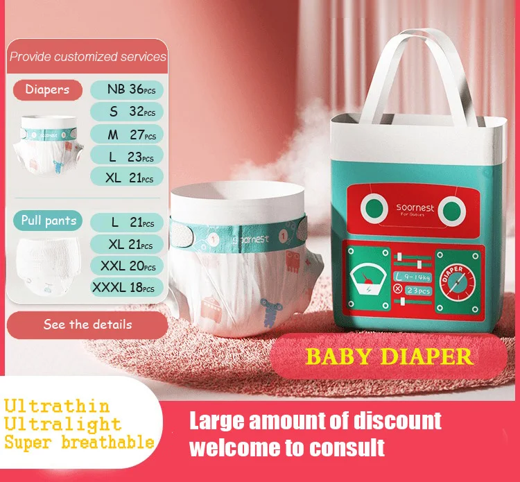 Wholesale disposable various styles of premium pampering baby diaper and various printed baby pullups pants
