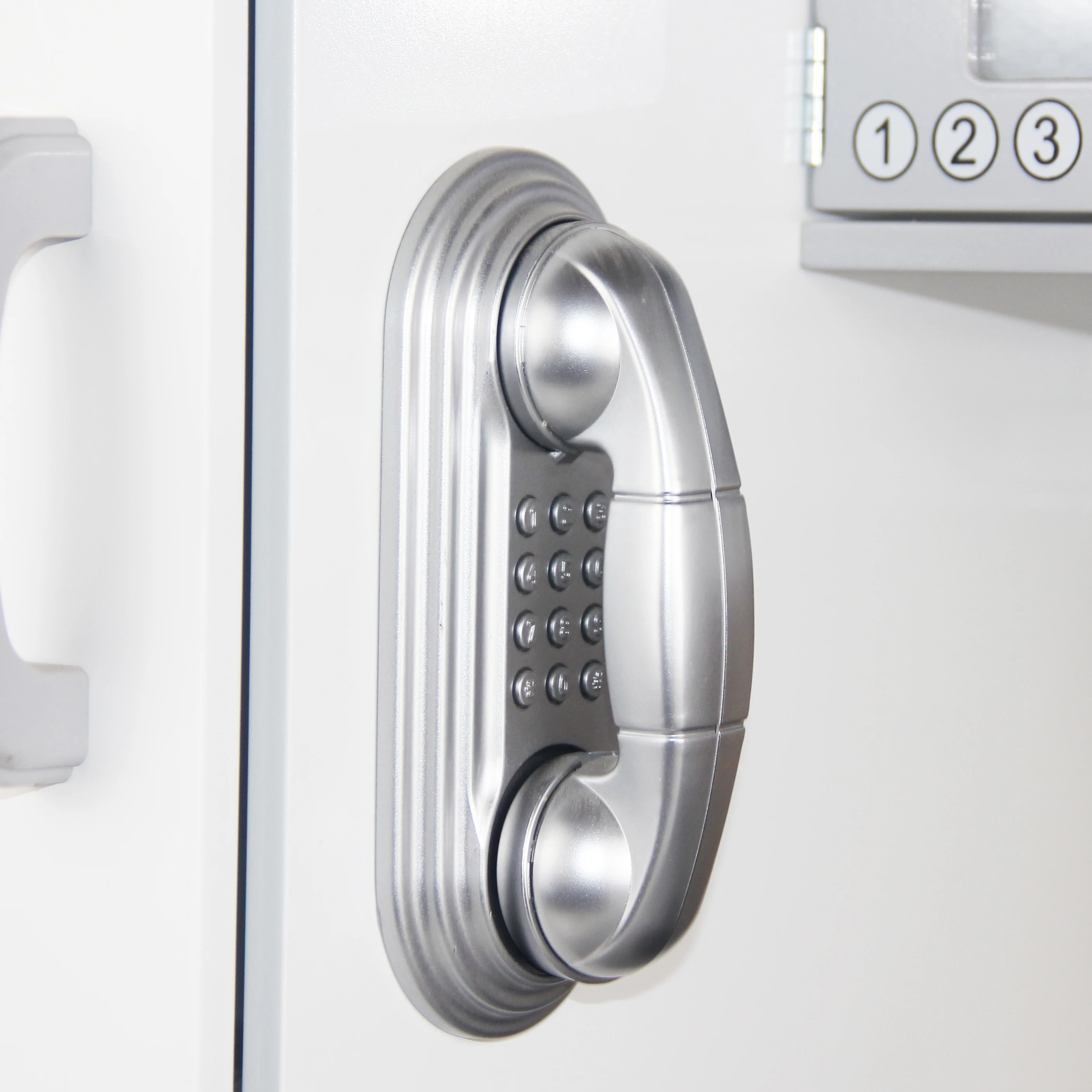 Hot sale pretend play toys kitchen living room solid wood kitchen refrigerator toy