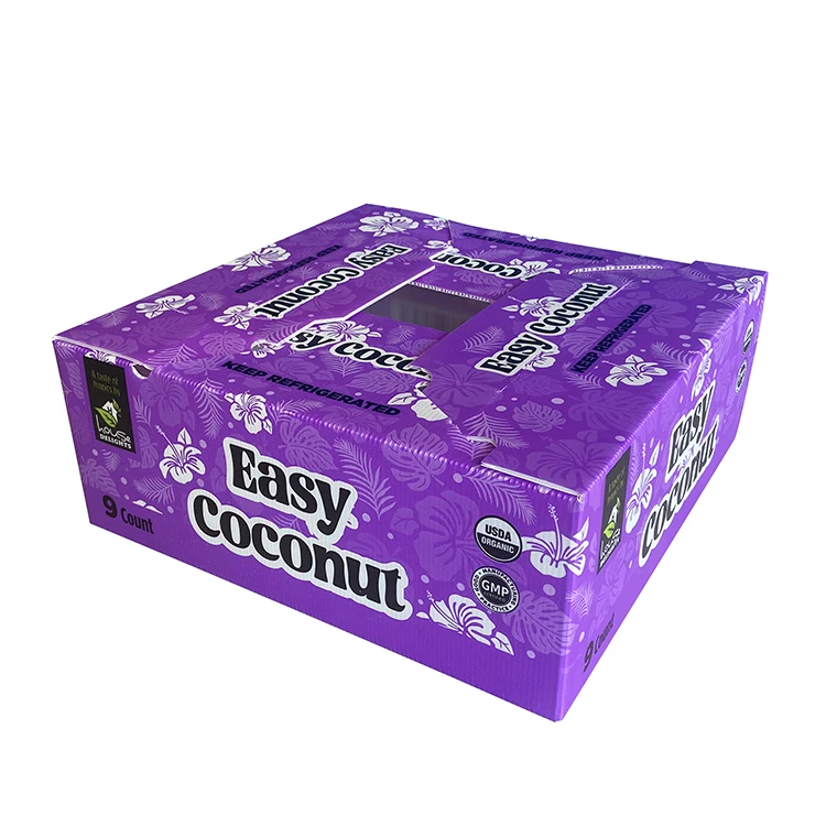 Factory Supply Custom Logo Recycled Folding PP Corrugated Coroplast Turnover Packaging Plastic Hollow Box for Coconut