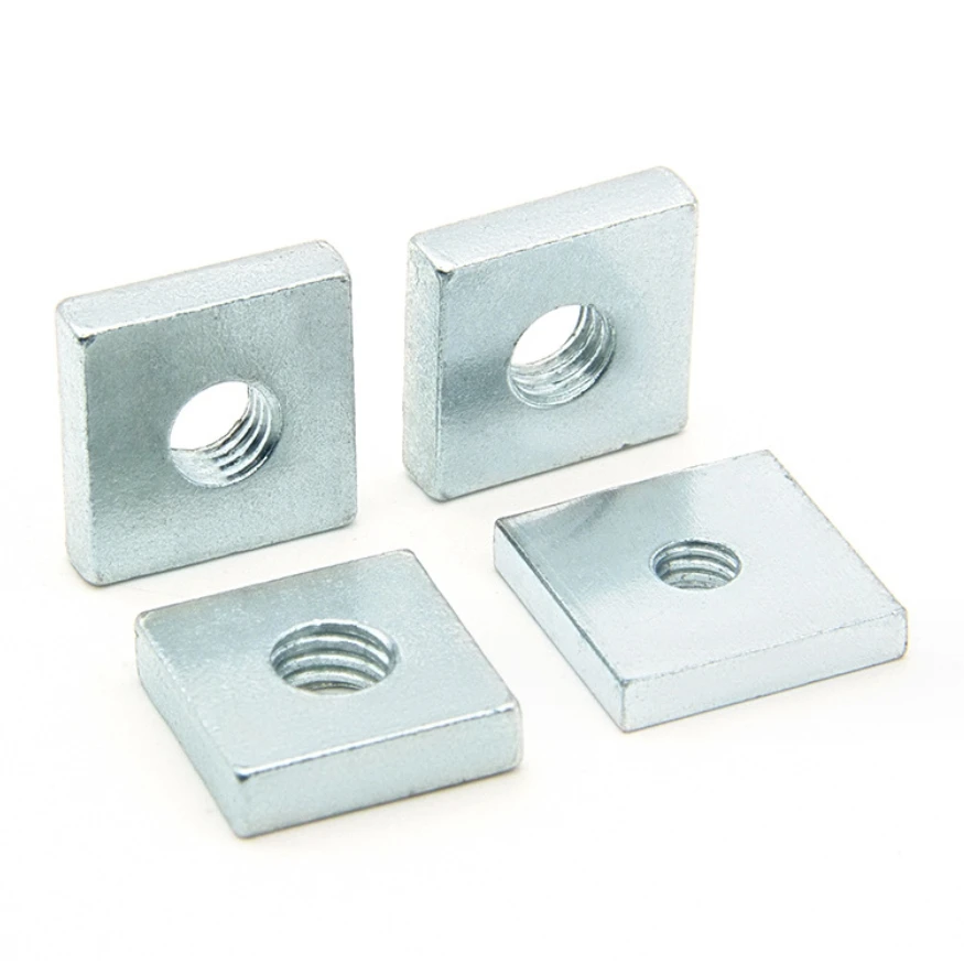OEM Custom Nuts Square Flat Rectangle Rectangular Nut Automation Industry Square Nuts For Aluminium Profile