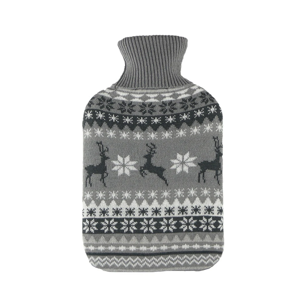 Hot selling winter warm hand warmer bag Hot-water bag high quality classic thermos hot compress water bag soft fluff with lid