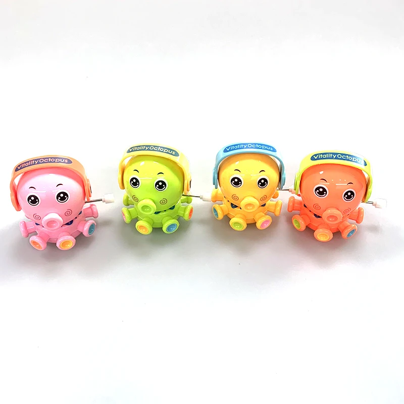 
2021 hot Cute wind-up walking plastic octopus toy with earphone for baby Giving gifts 
