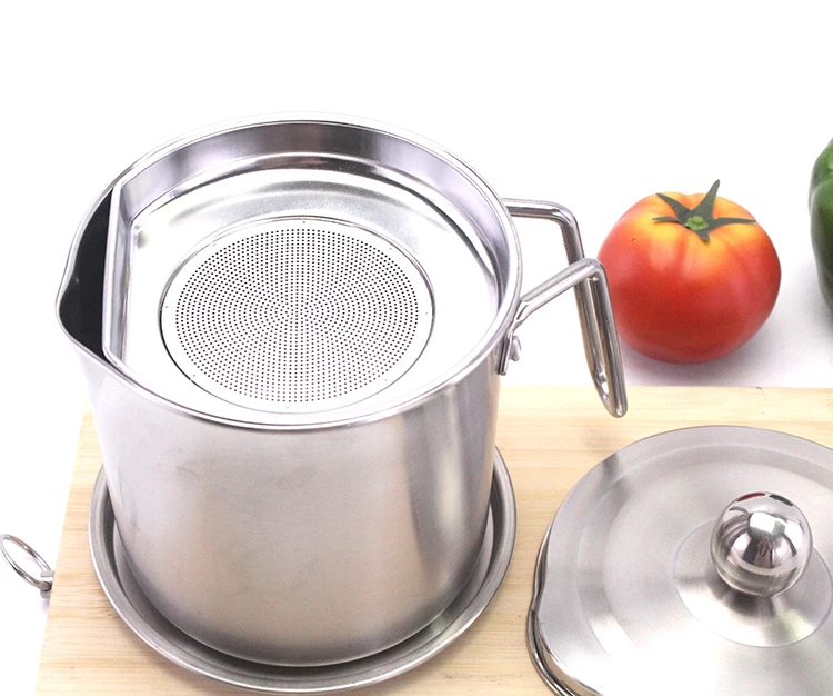 
Stainless steel filter slag cup with with filter back to the oil kettle 