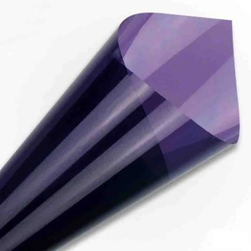 Fashionable decorative building window glass color film with green blue red yellow purple color