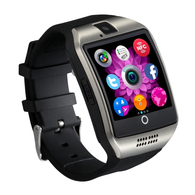 New Arrivals 2021 High Quality 1.54 Inch Touch Screen Android Q18 Smart Phone Watch With Sim Card And Camera Mobile