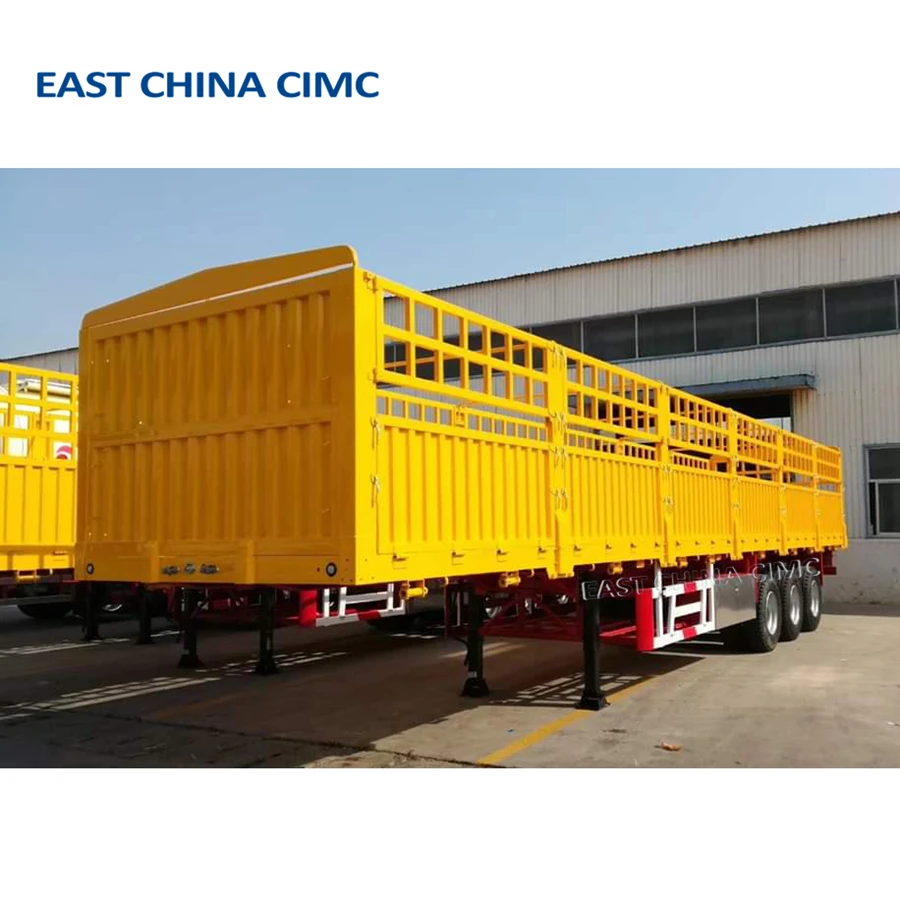 Utility Bulk Cargo Fence Stake Loose Transport Semi Truck Trailer With 3 4 axle 40 50 60 Ton For Livestock