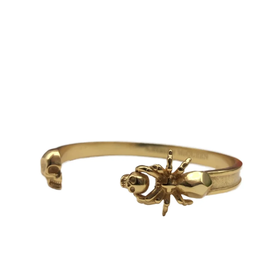 Alexanderxx McQueens New 925 Silver Gollum Head Opening Bracelet for Girlfriend Birthday Gift Jewelry from the Factory