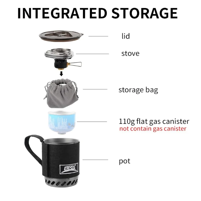 BRS 61 Windproof portable Stove aluminium Cookware Gas Stove Outdoor Stove Collector Furnace Reactor