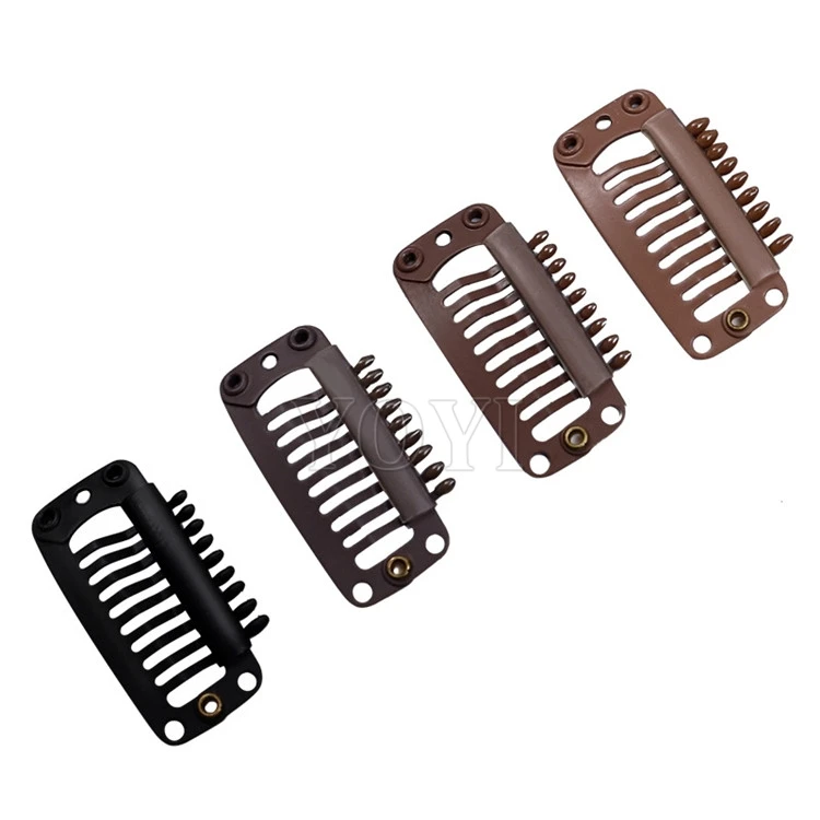 Wholesale Price 100 Pcs U Shape Snap Metal Hair Clips for Hair Extensions Weft Clip-on Wig