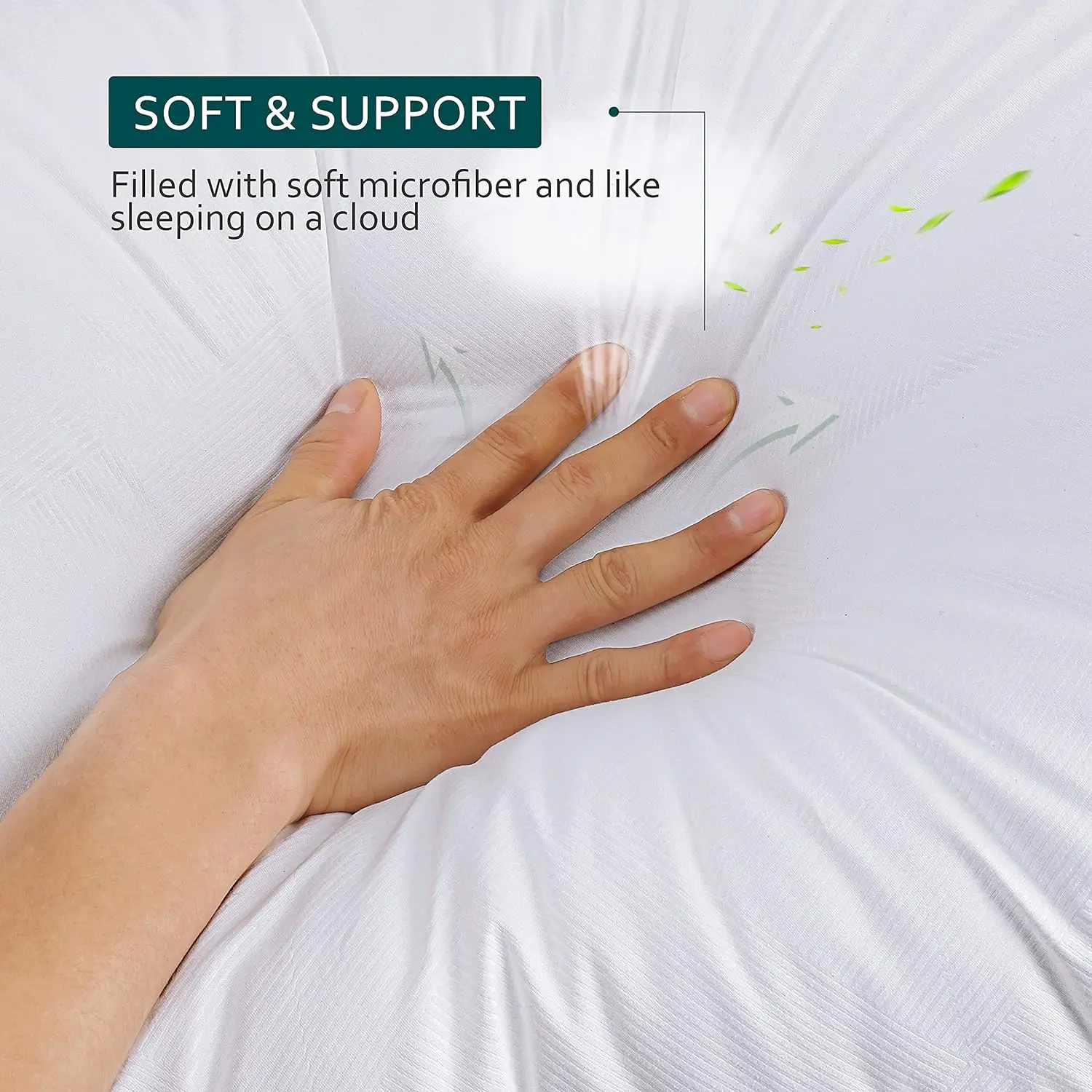 Pillows Standard Size Set of 2 - Luxury Hotel Collection Down Alternative Pillows for Sleeping