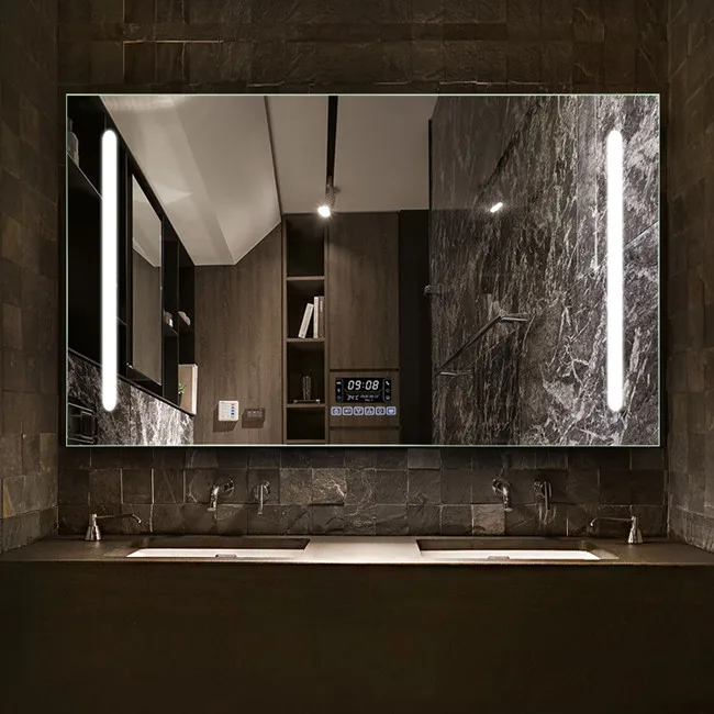 WINER M&G 5MM Safe and explosion-proof frameless Touch Rectangle Bathrooms Mirror With Led Light