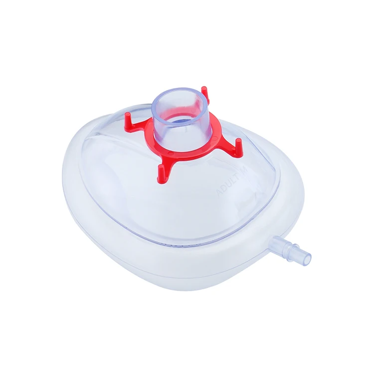 Gas Valve Up Disposable High Quality PVC And Silicone Rotational Inflatable Anesthesia Face Facial Oxygen Breathing Mask