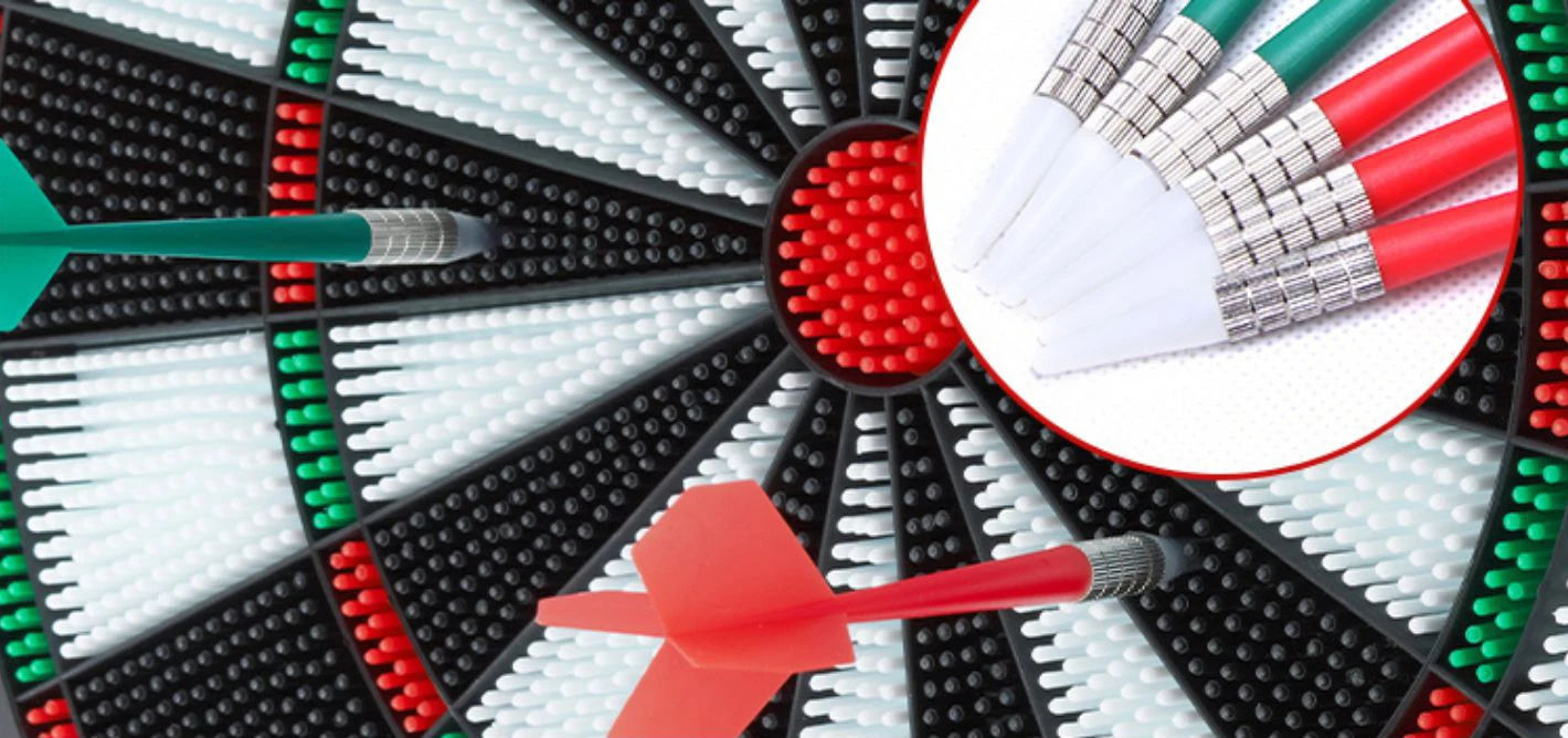 Rubber Safety Tip Dart Board 16.4 Inch with 6 Darts Dartboard Game Set Office Relaxing Sport & Family Leisure Time