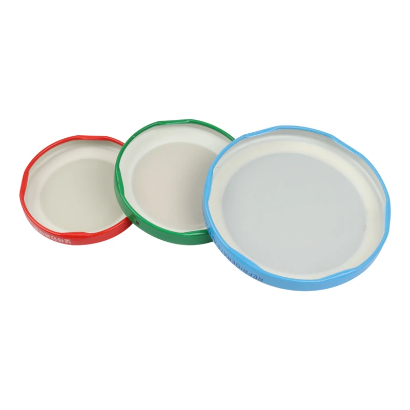 Metal screw lid to seal empty glass bottles tin cap Custom Canning Lids Mason Twist Lids 70-450