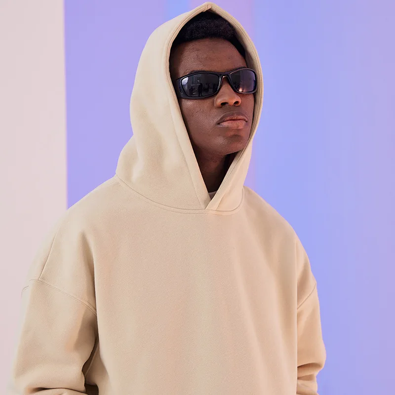 HD012 380-480gsm high quality cotton oversized blank fashion streetwear embroidery logo custom mens hoodie