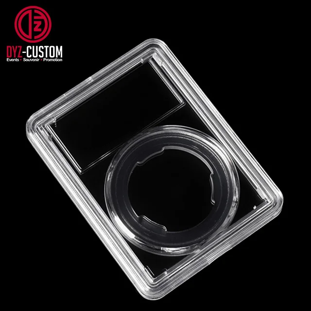 Clear Acrylic Coin Display Slab Coin Holder Storage Box 14mm to 40mm