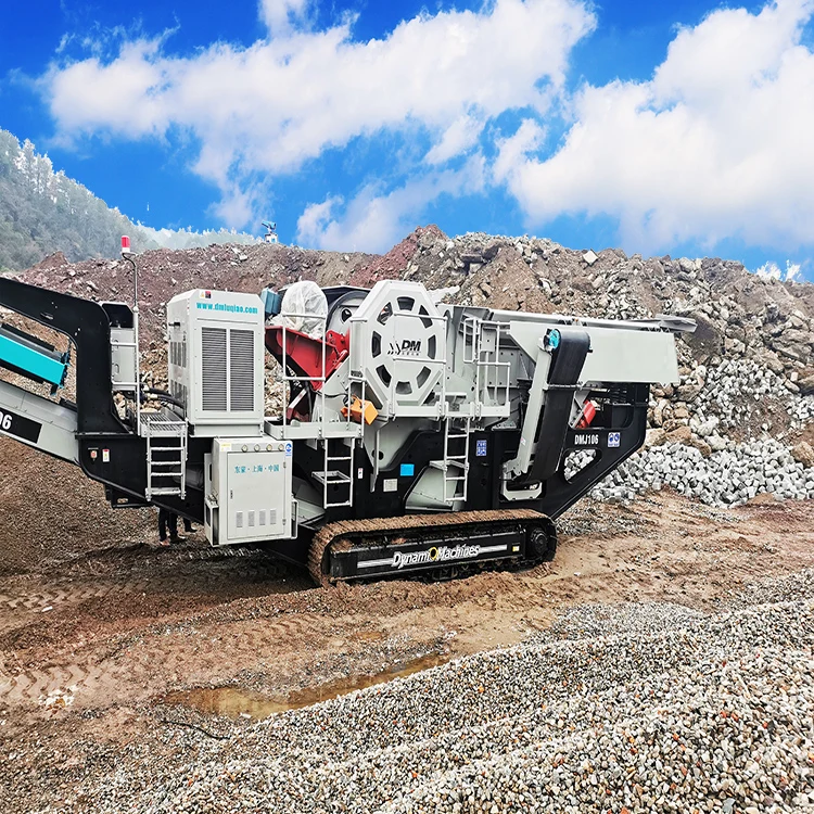 Ore Crushing Equipment Limestone  Dolomite Graphite Mobile Tracked Jaw Crusher Machine