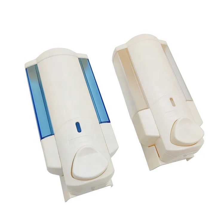 400ml White ABS Plastic Lockable Liquid Soap Dispenser Manual Hotel Wall Mounted Bathroom Hand Soap Dispenser