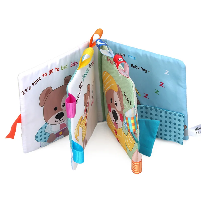 Custom Washable Price Factory Baby Soft Cloth Book Sensory Organic Cloth Books Kid Early Education Interactive Fabric Cloth Book