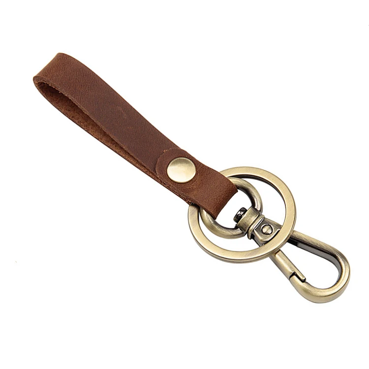 Персонализированный брелок из мягкой натуральной кожи с выгравированным логотипом