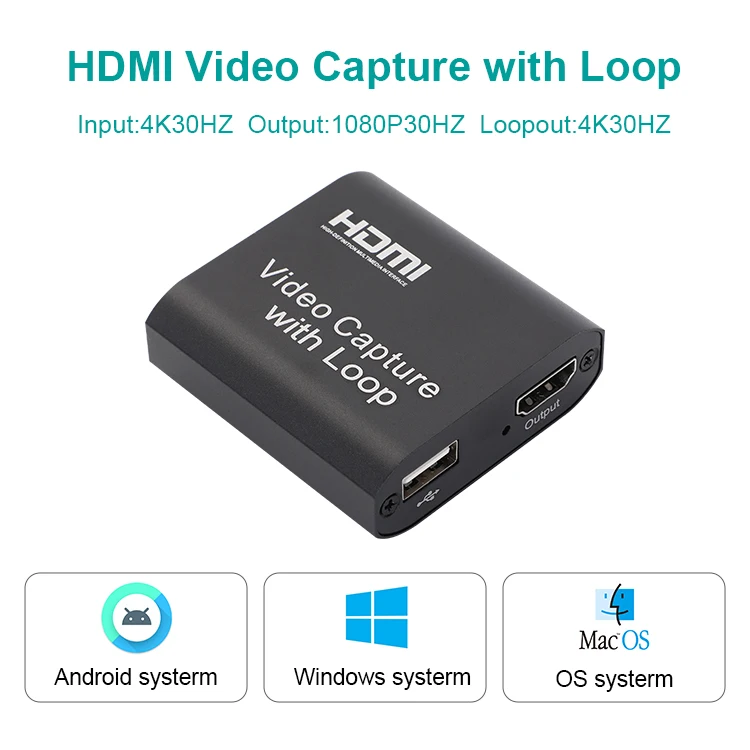 OEM ODM USB Video Capture Card Recording Devices Heimaudio Video Und Zubehr HDMI Video Capture Cassette Equipment