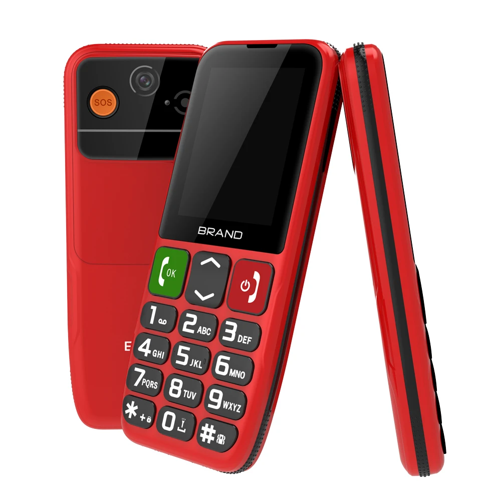 Wholesale big battery 2.4 inch push button SOS senior phone gsm telephones