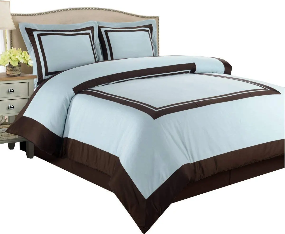 Comforter Cover Multi-piece 100 % Egyptian Cotton 400 TC  Hotel Duvet Cover Set Colorblock Bedding Set