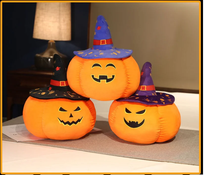 Wholesale Unisex Halloween Fun Pumpkin Throw Pillow New Design Plush Toys and Dolls Soft Halloween Decoration Activities Gifts
