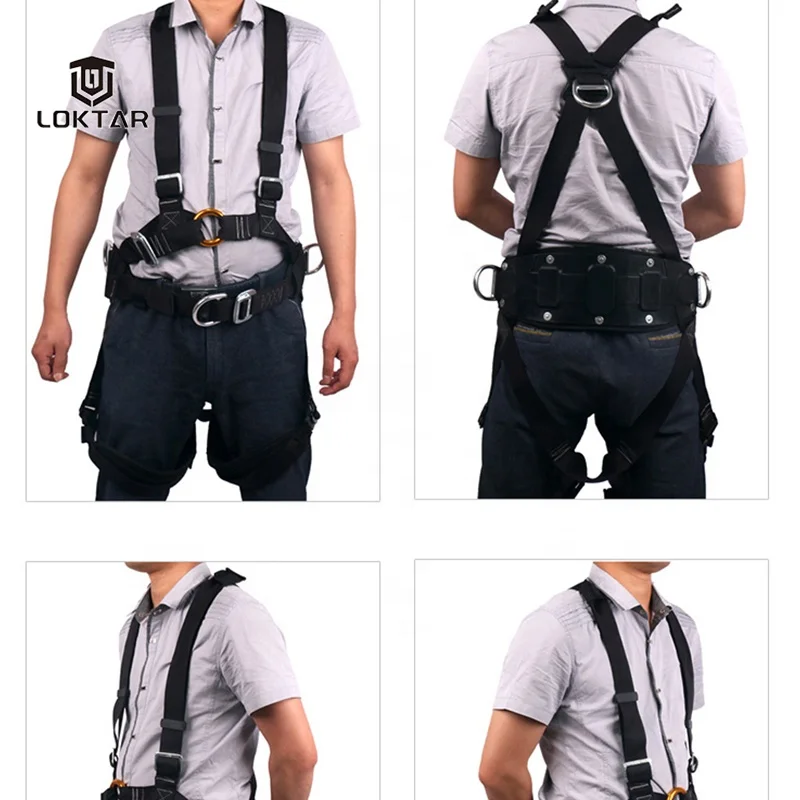 Fall Protection Safety Belt Durable Industrial Full Body Safety Harness with Back Support
