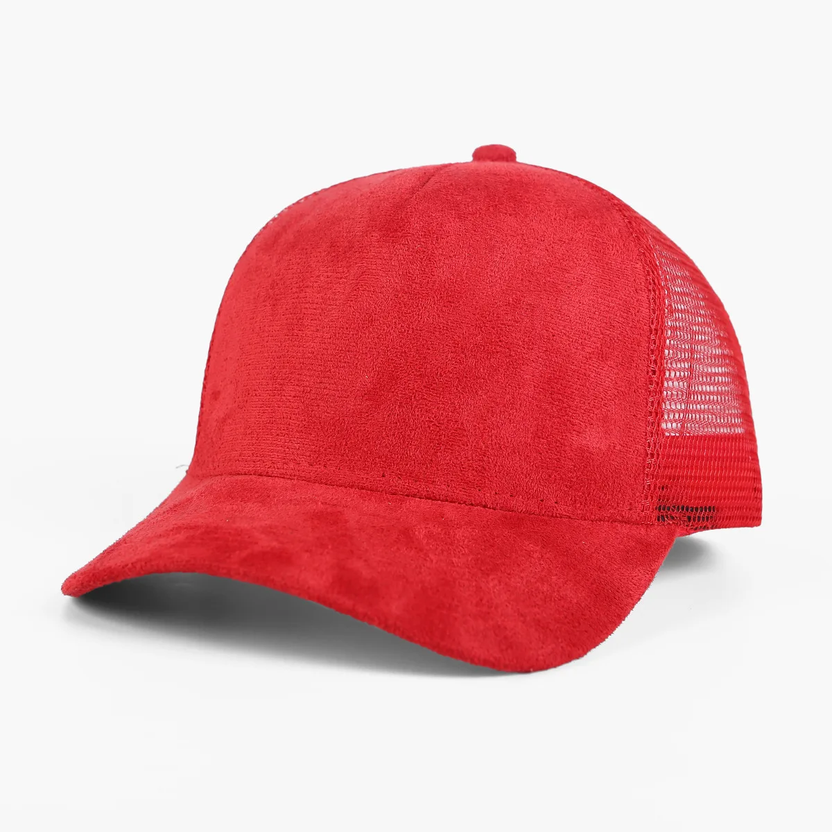 Customize Suede 5-panel hard sports hat for men custom logo mesh baseball hat cross-border hot selling duckbill hats