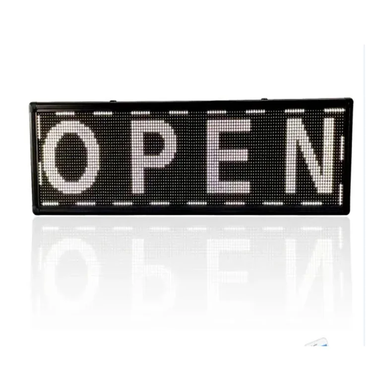 P10 White Digital Led Message Display Board Programmable Led Sign 40 x 15inch Led Scrolling Sign