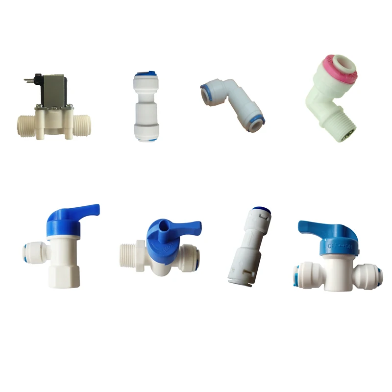 Обратный осмос RO, система очистки воды для аквариума, фильтр для воды, шаровой клапан быстрого подключения, Соленоидный клапан, обратный клапан