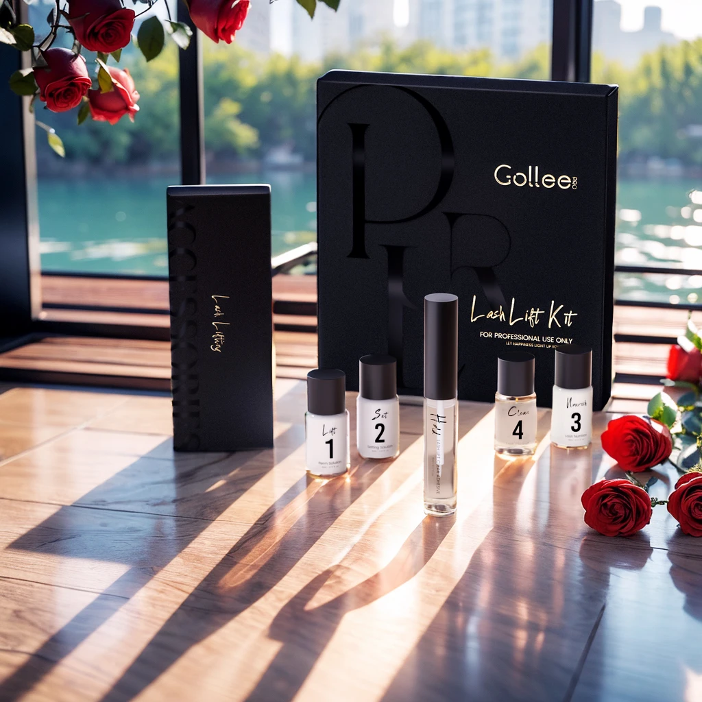 gollee your logo brow lamination ready to use eyelash lifting eyebrow tint gel lash lift and brow tint kit