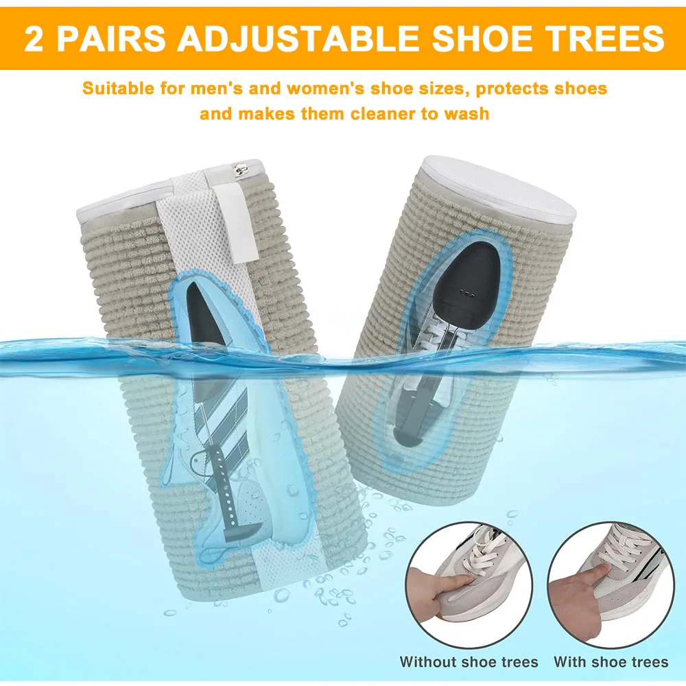 360 Wrap-Around Adjustable Shoe Washing Cleaner Bag Laundry wash Bag for washing machine
