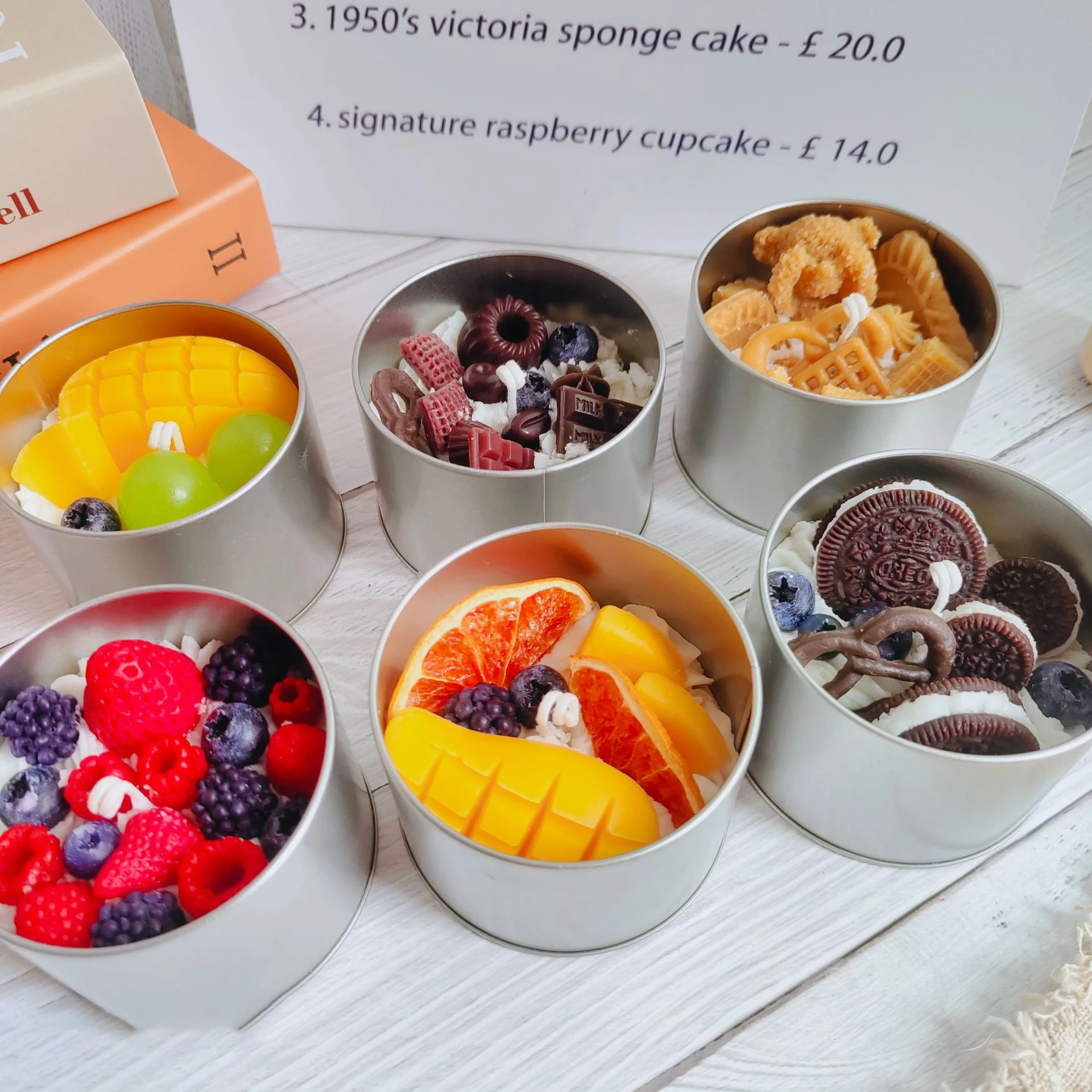 new design soy wax handmade cereal candles custom scent shell scented candle in tin bowl private label