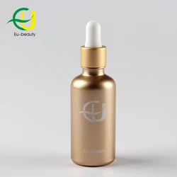 100 мл с золотым покрытием, стеклянная бутылка для эфирного масла с бутылочкой-капельницей, бутылка с пипеткой для масла для волос, Высокий/