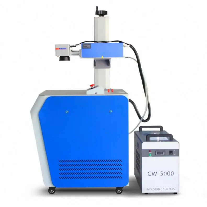 JPT 3W 5W UV laser marking machine with rotary for glass paper