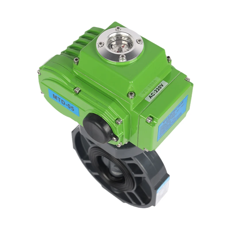 Electric Valve Actuator Stainless Steel Electrical Actuator PVC Butterfly Valve Motorized Wafer Butterfly Valve