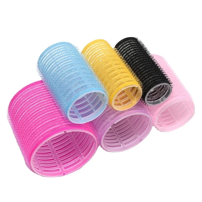 DANSKY Self grip hair roller set 36 pcs Heatless hair curlers and clips 3 Sizes Pink rose red black Hair Rollers in 1 set