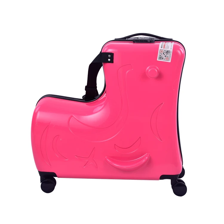 
Hot selling 20 inch kids ride on suitcase kick foot luggage scooter 4 wheels children trolley luggage sets 